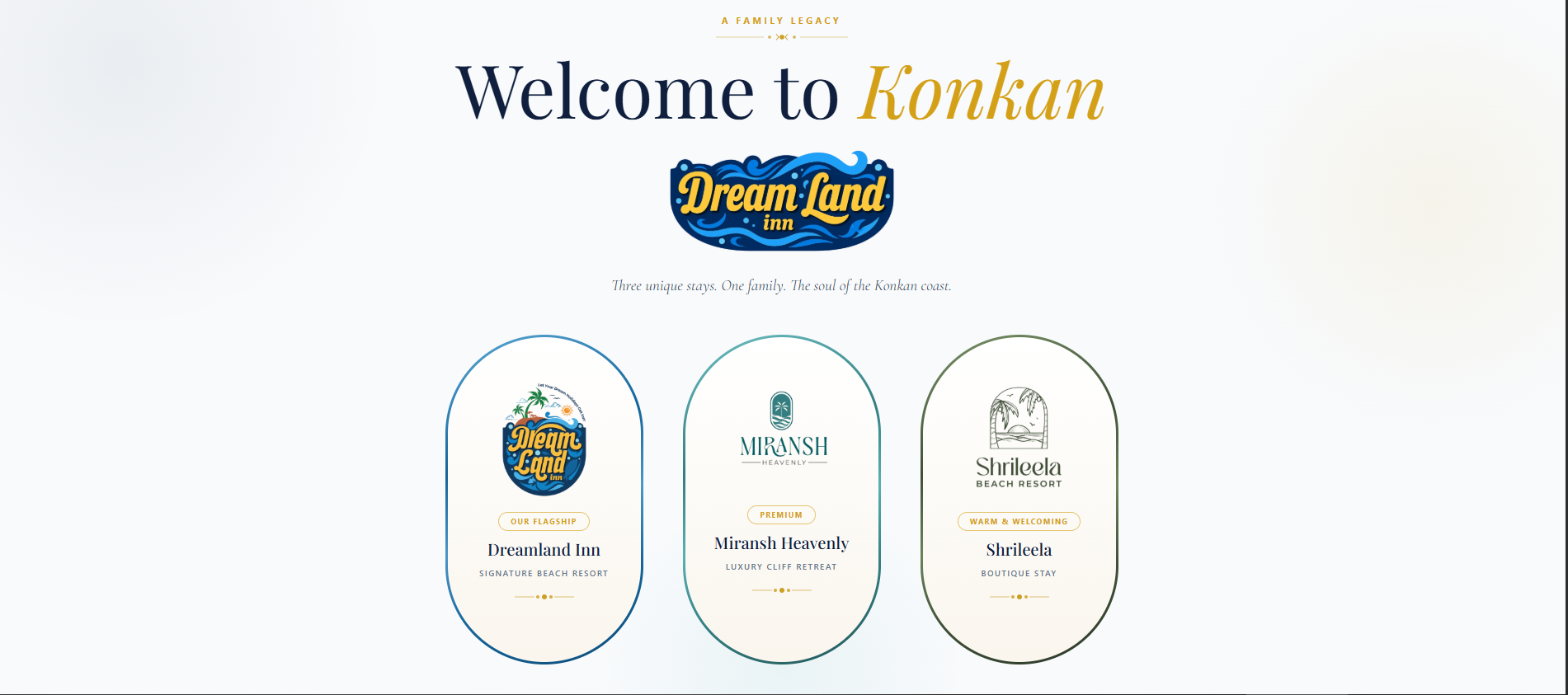 Dreamland Inn Beach Resort website preview